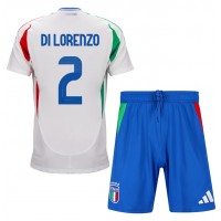 Echipament fotbal Italia Giovanni Di Lorenzo #2 Tricou Deplasare European 2024 pentru copii maneca scurta (+ Pantaloni scurti)